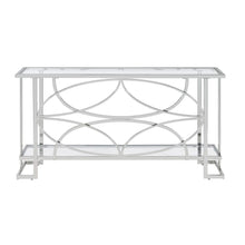 Kalan - Sofa Table - Glass & Silver