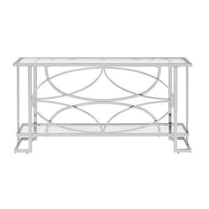 Kalan - Sofa Table - Glass & Silver