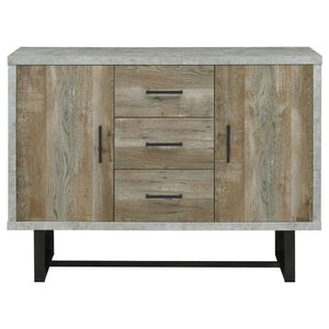 Abelardo - 3-Drawer Engineered Wood Cabinet - Weathered Oak