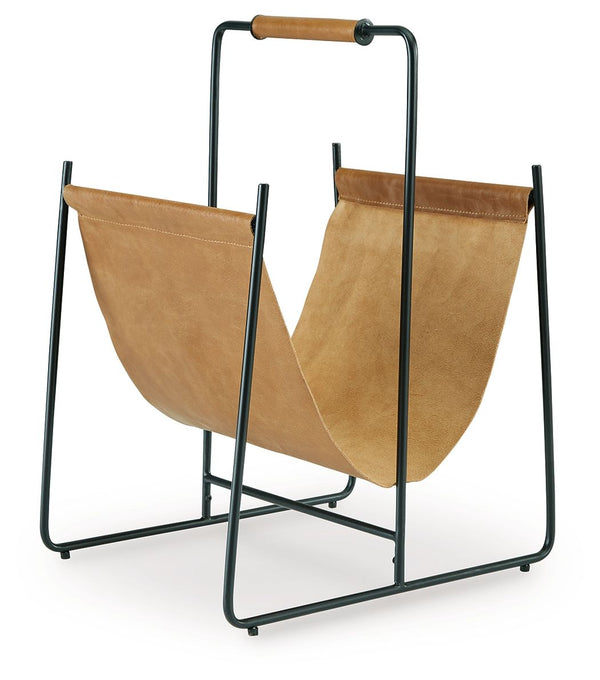 Faronworth Magazine Rack Brown / Black