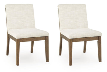 Marxmore - Dining Upholstered Side Chair (Set of 2) - Beige / Brown