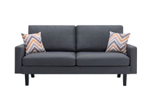 Bahamas 70"W Dark Gray Linen Sofa