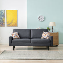 Bahamas 70"W Dark Gray Linen Sofa