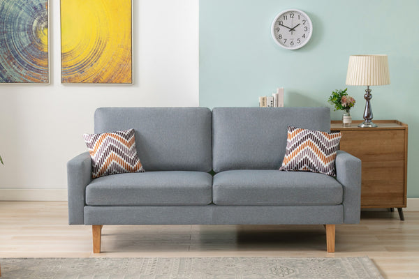 Bahamas 70"W Gray Linen Sofa
