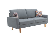 Bahamas 70"W Gray Linen Sofa