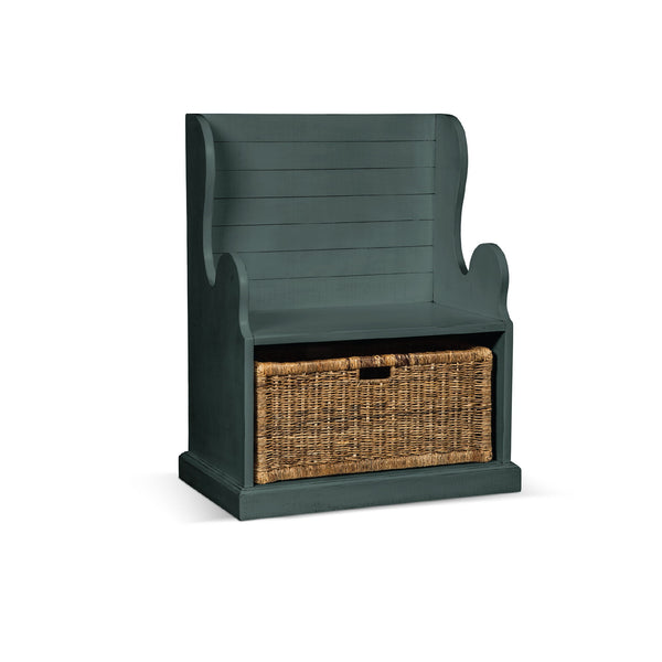 Manor House Hall Seat Blue / Dark Brown
