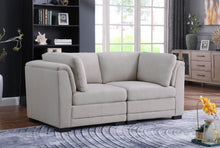 Kristin 70.5" Light Gray Linen Loveseat