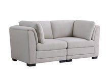 Kristin 70.5" Light Gray Linen Loveseat