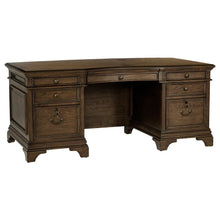 Hartshill 72-inch 7-drawer Executive Desk – Burnished Oak