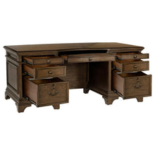 Hartshill 72-inch 7-drawer Executive Desk – Burnished Oak
