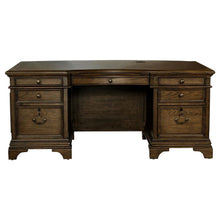 Hartshill 72-inch 7-drawer Executive Desk – Burnished Oak