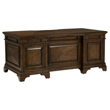 Hartshill 72-inch 7-drawer Executive Desk – Burnished Oak