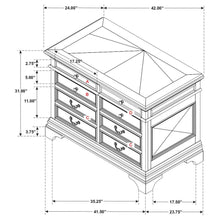 Hartshill 5-drawer Home Office File Cabinet – Burnished Oak