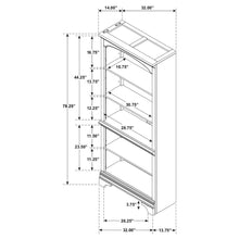 Hartshill 78-inch 4-shelf Bookcase – Burnished Oak