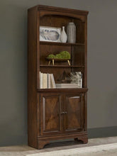 Hartshill 78-inch 3-shelf Cabinet Bookcase – Burnished Oak