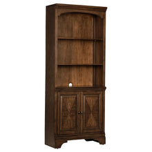 Hartshill 78-inch 3-shelf Cabinet Bookcase – Burnished Oak