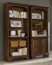 Hartshill 78-inch 3-shelf Cabinet Bookcase – Burnished Oak