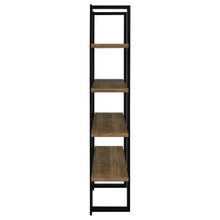 Danbrook 71-inch 4-shelf Bookshelf Black and Aged Walnut – Black