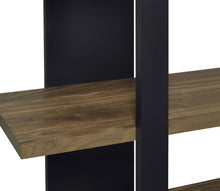 Danbrook 71-inch 4-shelf Bookshelf Black and Aged Walnut – Black