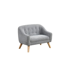 Amelia 28"W Gray Chenille Kids Sofa
