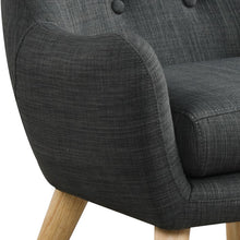 Fenix 19.5"W Gray Linen Kids Chair