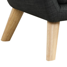 Fenix 19.5"W Gray Linen Kids Chair