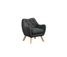 Fenix 19.5"W Gray Linen Kids Chair