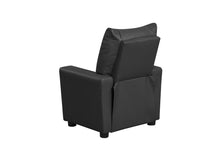 Perline 23"W Black PU Leather Kids Recliner Chair