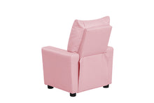 Perline 23"W Pink PU Leather Kids Recliner Chair