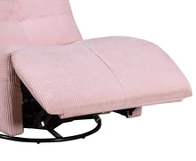 Georgena 31"W Pink Corduroy Swivel Glider Recliner