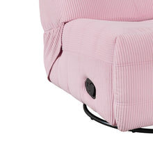 Georgena 31"W Pink Corduroy Swivel Glider Recliner