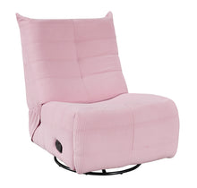Georgena 31"W Pink Corduroy Swivel Glider Recliner