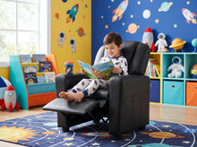 Marisa 23"W Black PU Leather Kids Recliner Chair