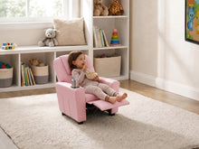 Marisa 23"W Pink PU Leather Kids Recliner Chair