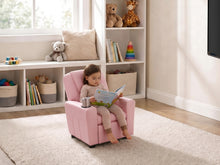 Marisa 23"W Pink PU Leather Kids Recliner Chair