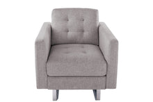 Victoria 33.5"W Beige Linen Fabric Armchair