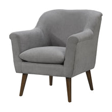 Shelby 31.5"W Steel Gray Woven Fabric Oversized Armchair