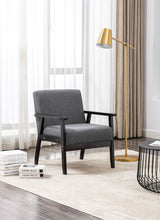 Bahamas 25"W Dark Gray Linen Fabric Chair
