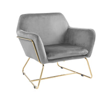 Keira 29.5"W Gray Velvet Accent Chair