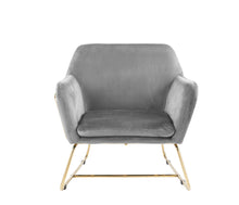 Keira 29.5"W Gray Velvet Accent Chair