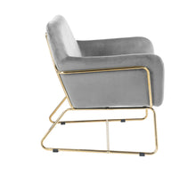 Keira 29.5"W Gray Velvet Accent Chair