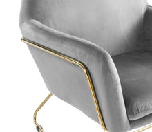 Keira 29.5"W Gray Velvet Accent Chair
