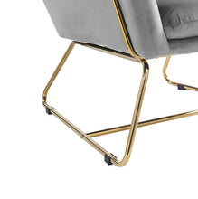 Keira 29.5"W Gray Velvet Accent Chair