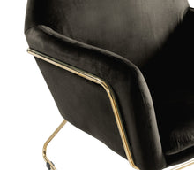 Keira 29.5"W Black Velvet Accent Chair