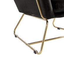 Keira 29.5"W Black Velvet Accent Chair