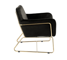 Keira 29.5"W Black Velvet Accent Chair