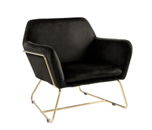 Keira 29.5"W Black Velvet Accent Chair