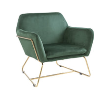 Keira 29.5"W Green Velvet Accent Chair