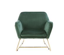 Keira 29.5"W Green Velvet Accent Chair