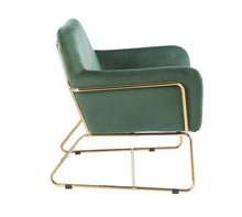 Keira 29.5"W Green Velvet Accent Chair